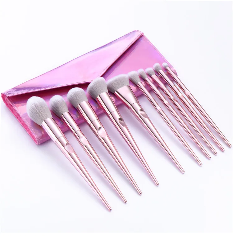 Private Label Cosmetic Make up Brushes 10PCS Creative Thumb Vegan Makeup Tools Brush Set Quality