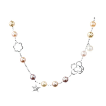 Star And Clouds Design Sterling Silver Pearl Jewelry