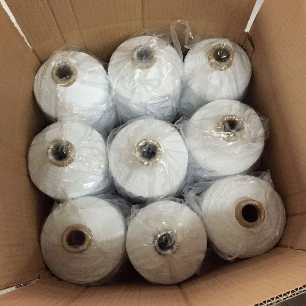 Factory Direct 90 Latex Thread White Polyester Sustainable Covered