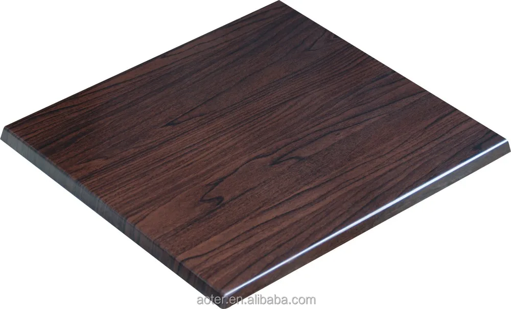 Factory Direct Custom Laminate Table Tops Solid Wood Grain Square Table