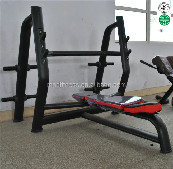 MOQ 1 Gym Use Bodybuilding Machine Weight Bench Workout Gym Home Fitness Equipment Flat Bench for Exercise