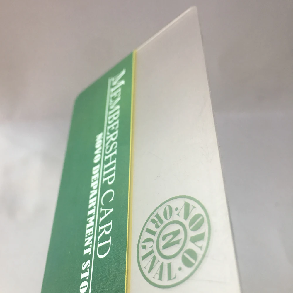 2021 Full Color Printing Credit Card Visa Standard RFID clear Plastic Cards Apply to Lamination Machine to Print Business Card
