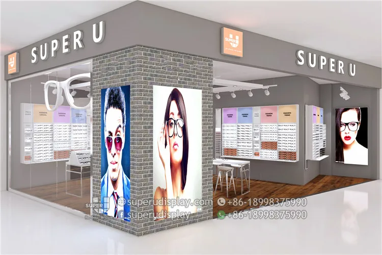 Wholesale Retail Glasses Shop Interior Display Furniture Optical Shop Glass  Displays Manufacturer Optical Window Displays
