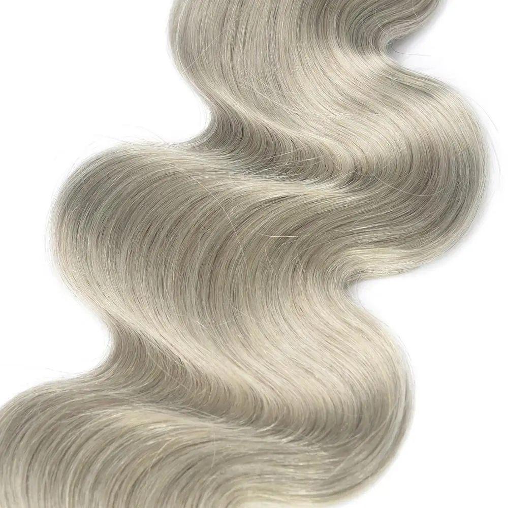 2024 China Factory Wholesale Ombre Color 10A Brazilian Hair Bundles 1B/Grey Body Wave High Quality Unprocessed Virgin Human Hair
