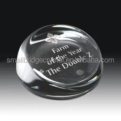 Best Selling Customized Promotion Gifts Round Crystal Half Ball 3d Laser Crystal Paperweight