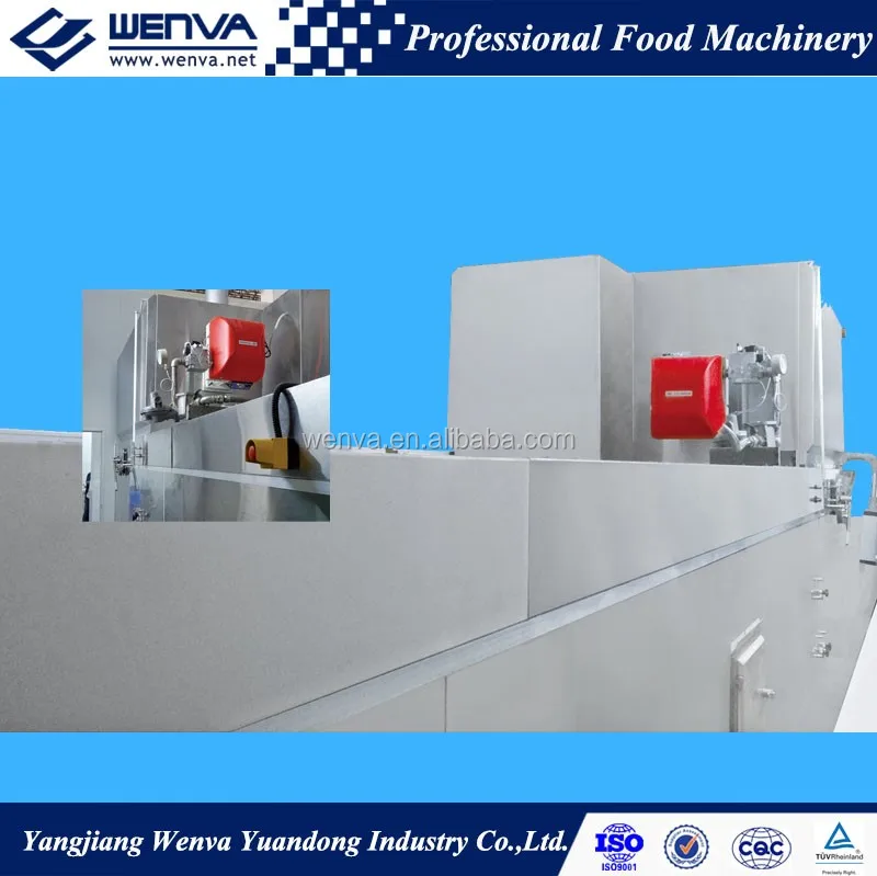PLC Controlled Hybrid Gas Tunnel Baking Oven for Biscuit Bread Cake