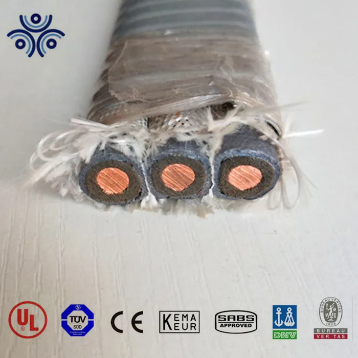 HUATONG ESP Cable 3x10mm2 Power Cable for Electrical Submersible Oil Pump Copper Conductor Armor Standard Galvanized Steel