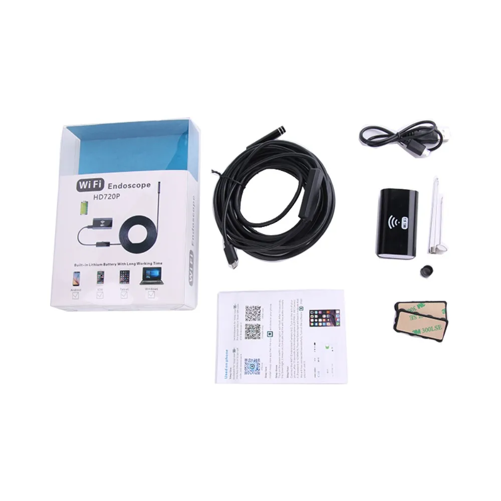 Wifi Endoscope Camera Mini Waterproof Soft Cable Inspection Camera 8mm