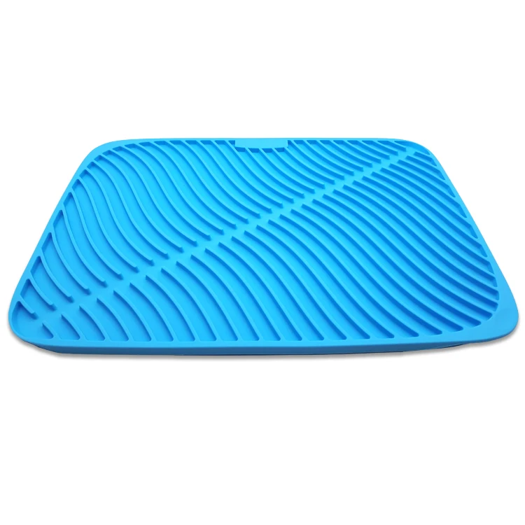 Draining Mat Silicone Drying Mat for Kitchen Counter, Dishwasher Flume  Folding Large Dish Silicone Mats & Pads Square 548g/pc