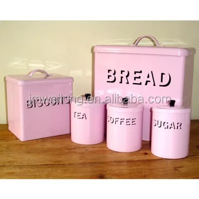 Bread/Biscuits/Tea/Coffee/Sugar Canister Set