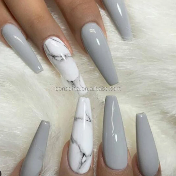 Featured image of post Plain Long Coffin Acrylic Nails