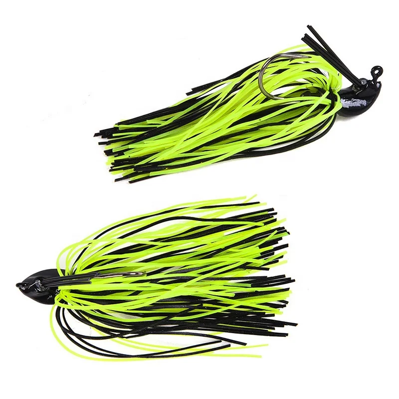 A007 high quality New style producer wholesale fishing tackle swim jig grade one bullet head hooks with skirt