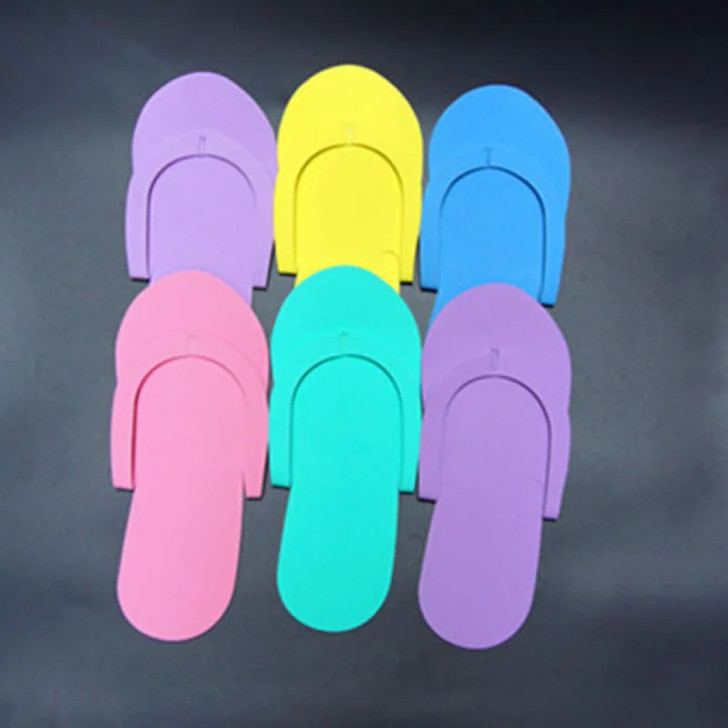 12 Pair Disposable Foam Slippers High Quality Foam Pedicure Slipper For Salon Spa Pedicure Flip 0770