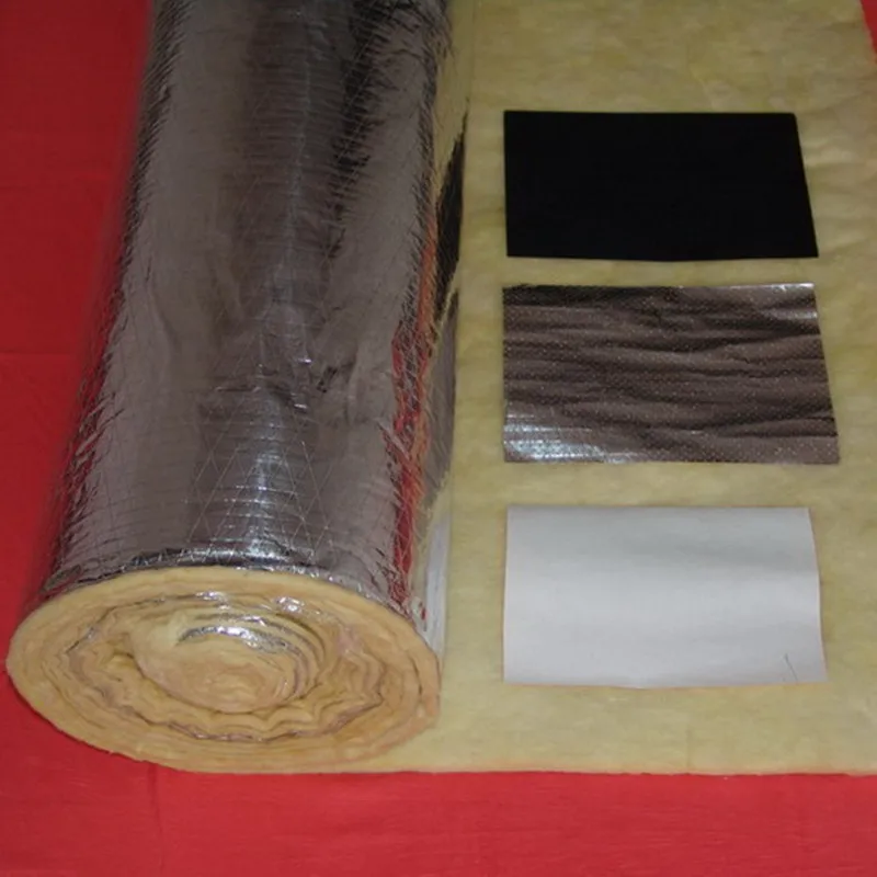 80mm Density Fiberglass Wool Roll Aluminum Foil Glass Fiber Insulation ...