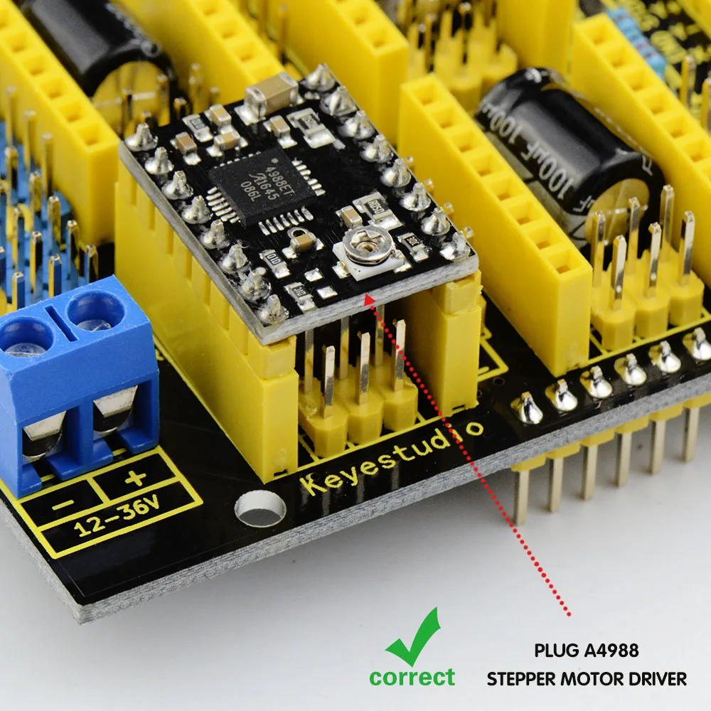 Keyestudio A49883DプリンターステッピングモータードライバーCNCシールドV3 for Arduinos R33DプリンターDiyキット|  Alibaba.com