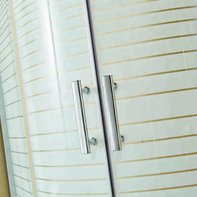 Factory Direct Cheap Stripe Printing Sliding Door Shower Room Sector Bathroom Shower Cabin