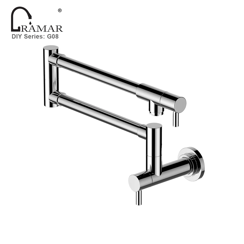 Commercial Industrial Extension Extend Folding Tap Spout Wall Mounted Kitchen Faucet