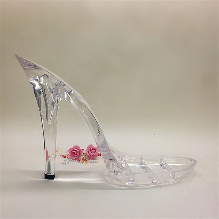 Прозрачная подошва из АБС-пластика для высоких каблуков со стразами