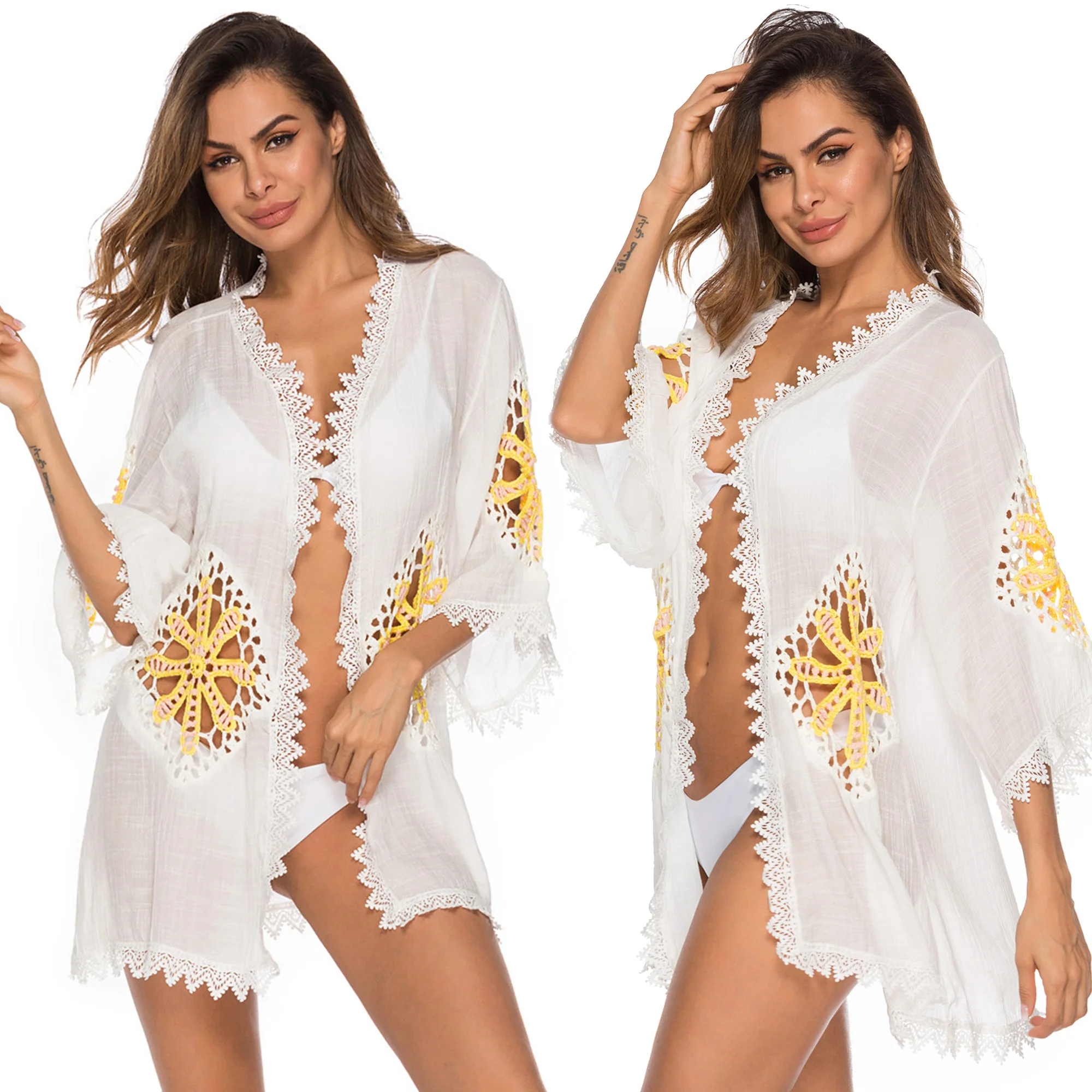 2019 New Beach Cover Up Lace Swimsuit 