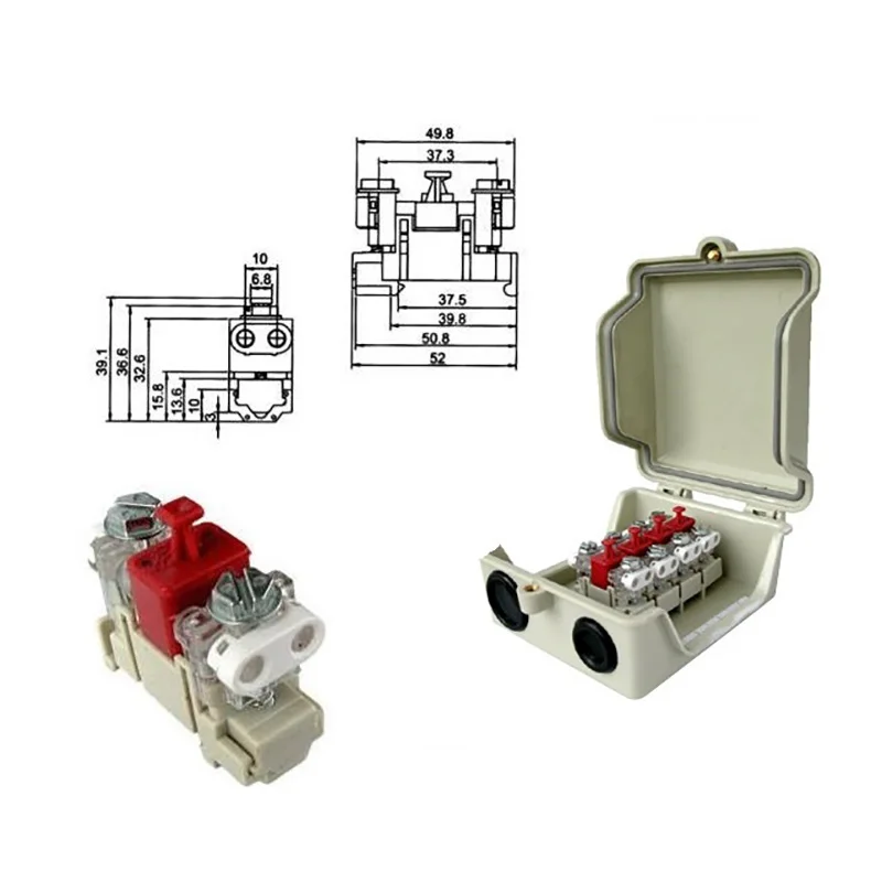 IP65 DP Box Outdoor Telephone distribution box  fit for stb module 1 pair terminal block