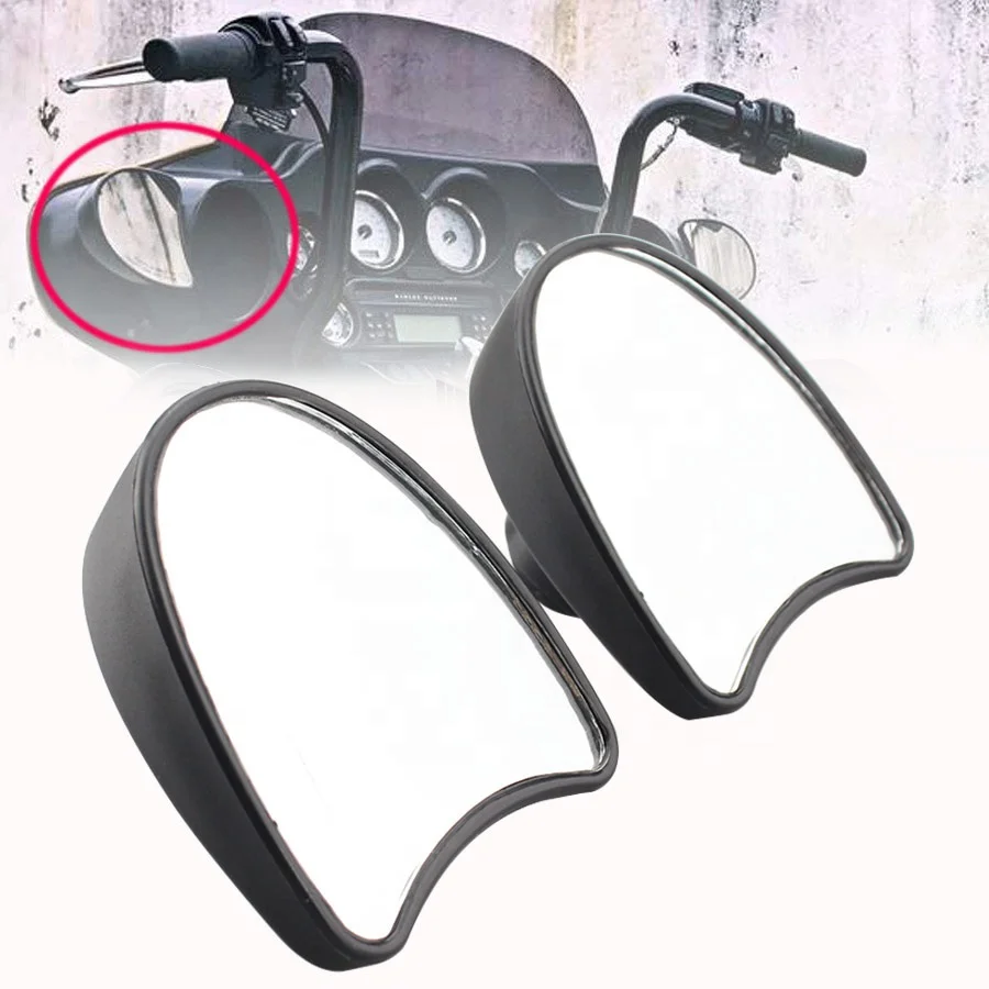 Rear View Mirror ABS Glass Motorcycle Fit Harley Street Glide Electra Glide96-13