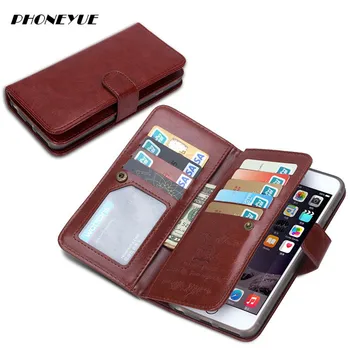 Book Style Leather Flip Wallet Cover For iPhone 6/6 Plus/7/7 Plus/X For Samsung Galaxy S5/S6/S6 Edge