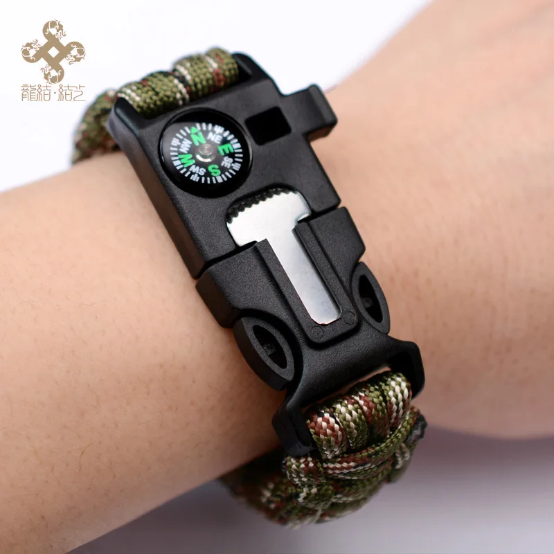 Longjie горные принадлежности для кемпинга Многофункциональный уличный браслет отдыха на природе и приключений альпинистский компас зонтик