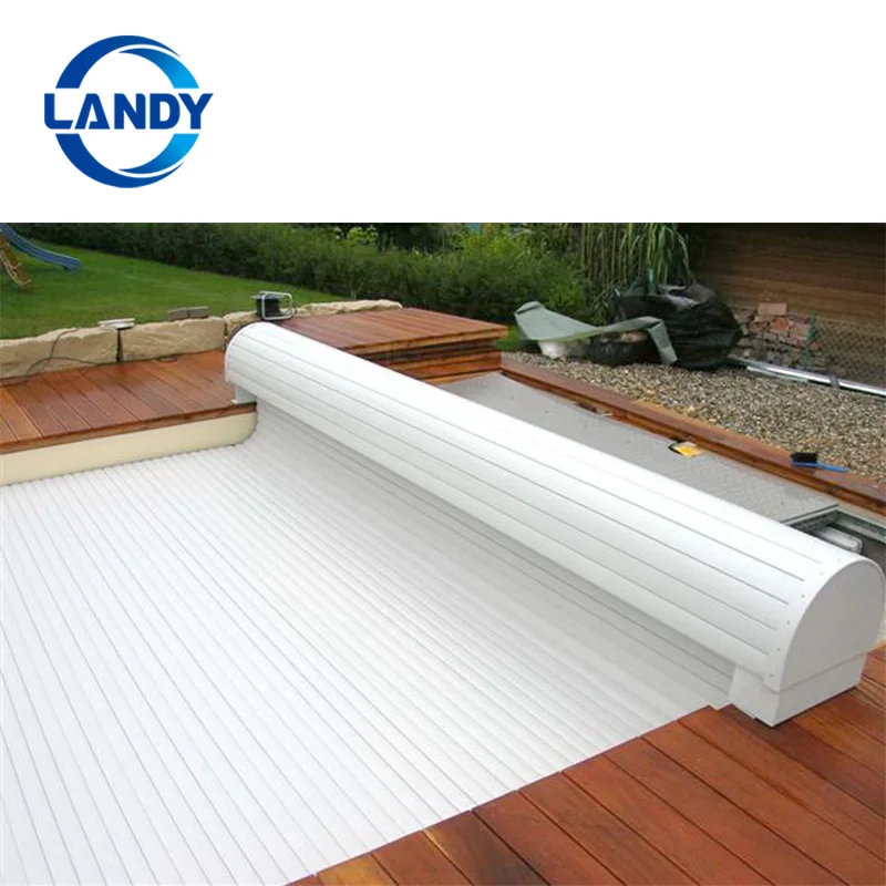 Landy Automatic Electric Retractable Safety PC Swimming Pool Cover Above Ground Pools Pool Covers Reels