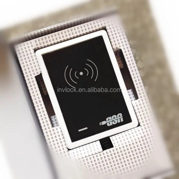 Hotel Reception Programmer with Card Encoder Front Desk Card Reader and Writer Plastic Material Frequency 13.56MHz and 125kHz