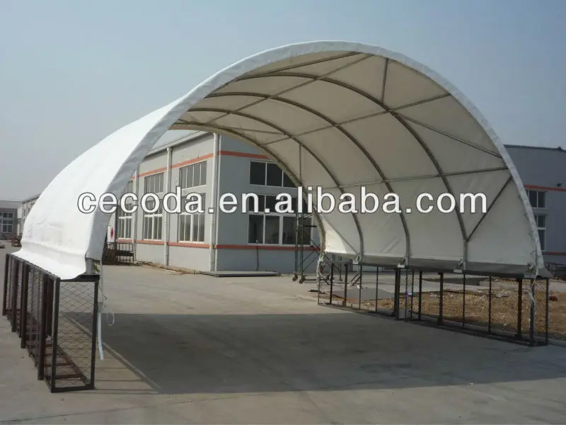 20'x20'x6.6' W6.0xL6.0xH2.0m Factory Direct Steel Frame Dome Shipping Container Roof Shelter