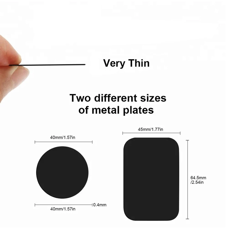 Metal Plate Disk Iron Sheet Magnet Mobile Phone Holder Iron Plate Sticker for Magnetic Car Phone Holder
