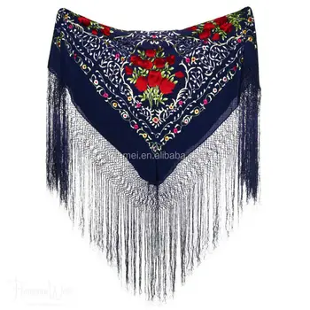 printed spanish flamenco manton shawl wholesale