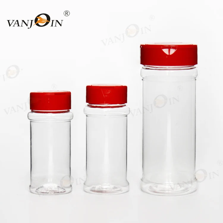 2oz 80ml Empty Small Pepper Seasoning Shaker Bottle Plastic Spice Jar PET Plastic clear Salt Spice Bottle with Lid
