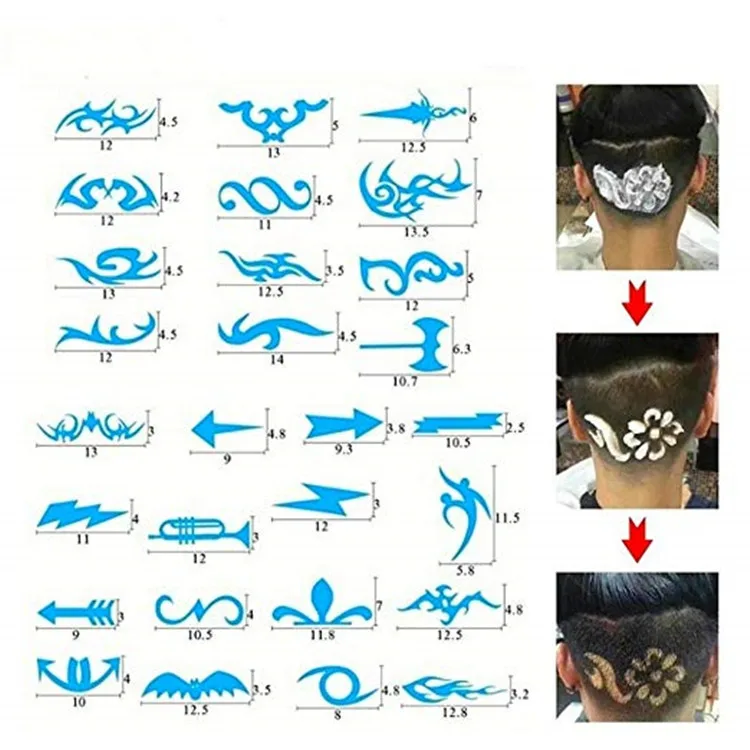 Wholesale The most popular Hair Tattoo Template Hair Trimmer Stencils  Pattern DIY Barber Tool From m.