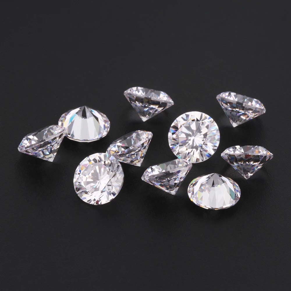 Perfect Machine Cut Cubic Zirconia Fake Diamond CZ Beads