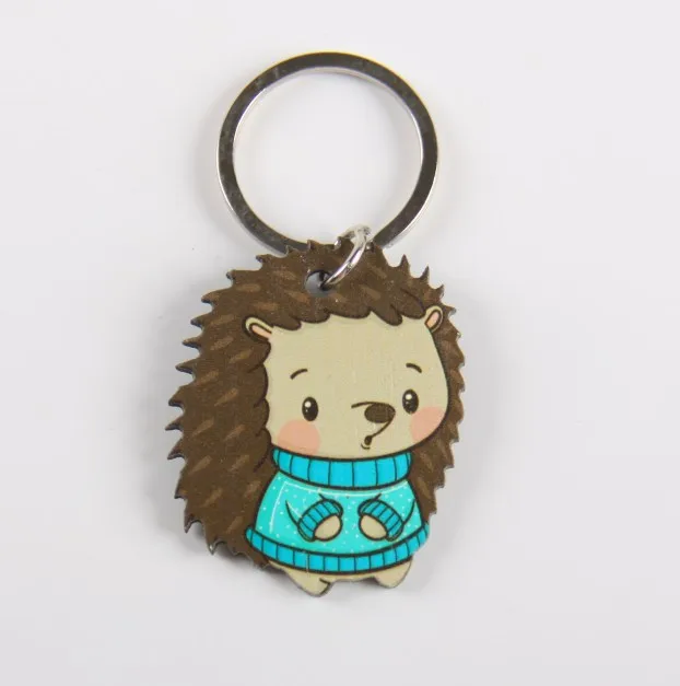 Лазерный деревянный брелок для ключей из бамбука