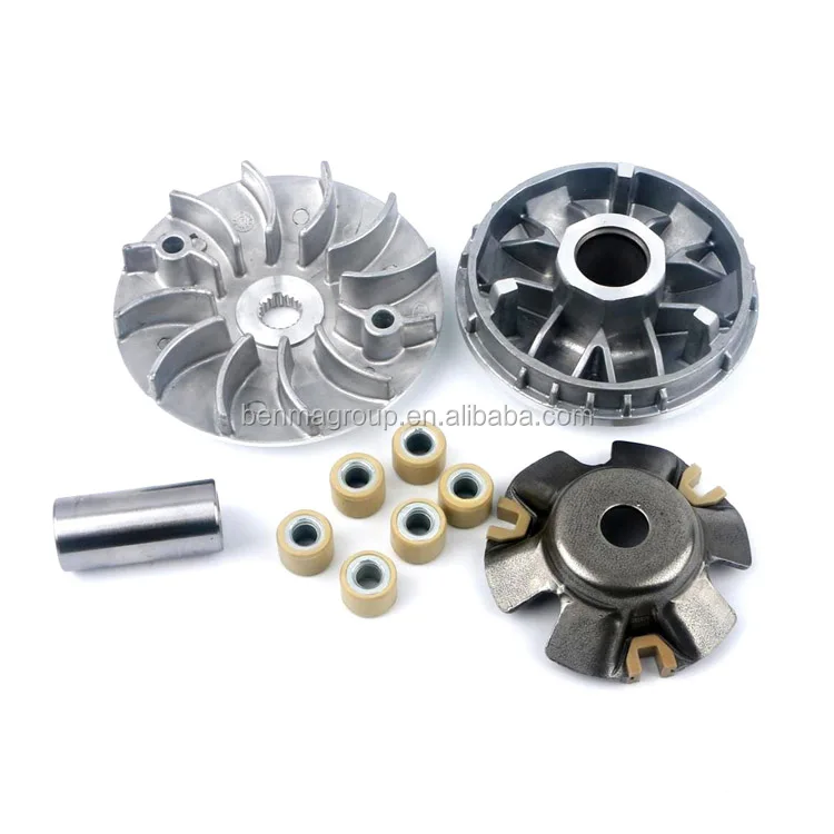 Kimiss Complete Motorcycle Clutch Assembly Variator Assy Kit for GY6 Scooter 125cc 150cc 157QMJ 
