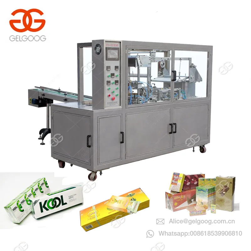 Automatic Tea Box Wrapper Condoms Wrapping Lens Cd Dvd Cosmetic Packaging Soap 3D Paper Box Film Cellophane Overwrapping Machine