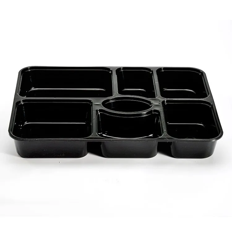 Microwave Disposable Plastic Take Away Bento Lunch Box with Lid