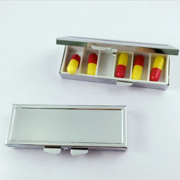 耐用金属6网格药丸盒容器/药物整理器支架/片剂药丸盒 - buy pill