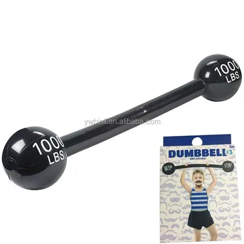 black color 1000 LBS inflatable Dumbbell blow up barbell toy for party decoration