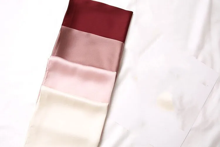 Fty Многофункциональный 9 однотонный Карманный носовой платок женский Шелковый квадратный шарф