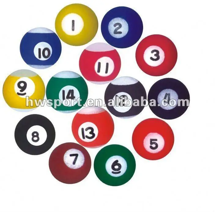 12 Pool Billiard 8 Ball Rubber Bouncy Super Balls Party Favors ~1in (27mm)