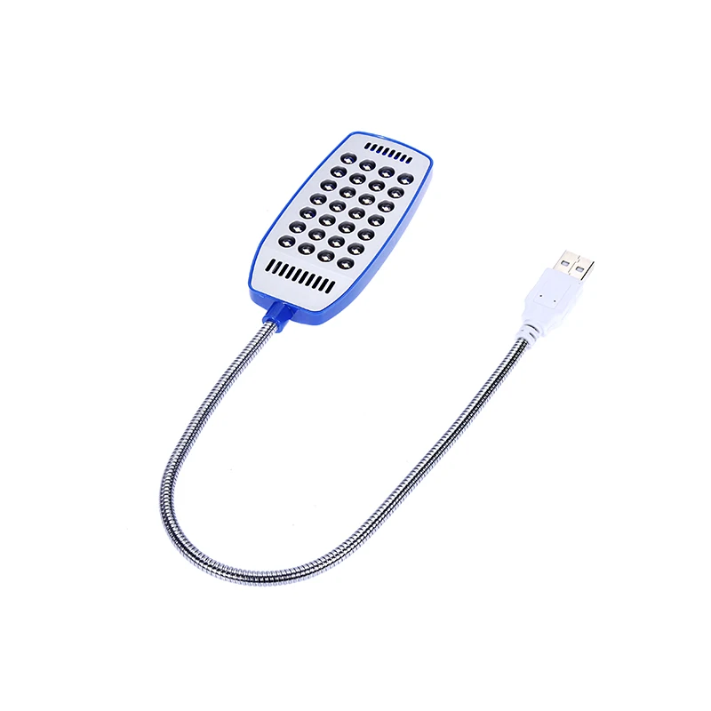 USB LED Book Light 28 LEDs Reading Desk Lamp Ultra Bright Flexible 4 Colors for Laptop Notebook Computer