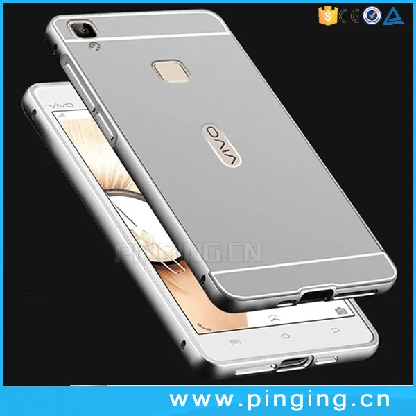 Luxury Metal Bumper Hard Pc Back case for vivo V3 X80 Lite V25 Y35 Y91 Y16  V23 Y22 Y21 T1 Y81 V9 Y93 Y33s Y20 Phone case Cover