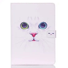 white cat Hot New Folding folio stand smart cover For apple ipad air 2 case magnetic pu leather Tablet accessories for ipad 6