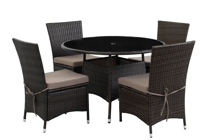 5 piece rattan garden dining set