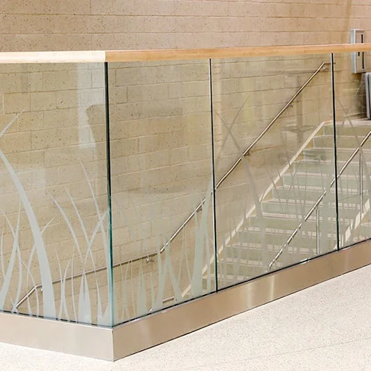 Popular Spigots Frameless Glass Balustrade with Led Light for Balcony Terrace Foshan Factory 12mm Clear Tempered Glass Railings supplier