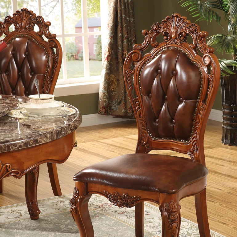 European Style Solid Wood Dining Room Furniture Chair Leather Antique Restaurant Chair Buy Antique Dining Chairs Restaurant Chairs For Sale Used Antique Restaurant Chair Product On Alibaba Com