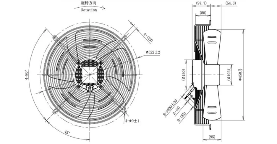 Blower, 12V, Axial, Stainless, Steel - detail 8